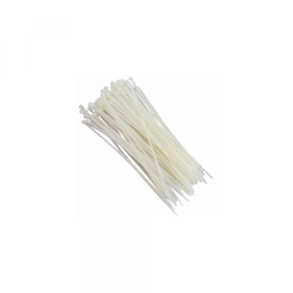 100 Unidades Abraçadeira De Nylon Branca 2.5 X 140 Foxlux