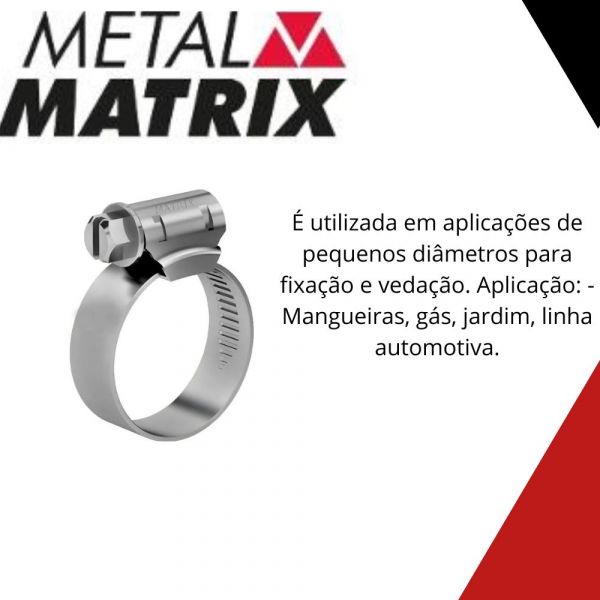 Abraçadeira Fita 9mm 12-14 Metal Matrix