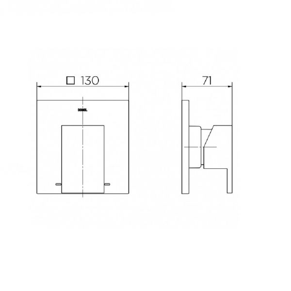 Acabamento Monocomando para Chuveiro New Edge 3/4
