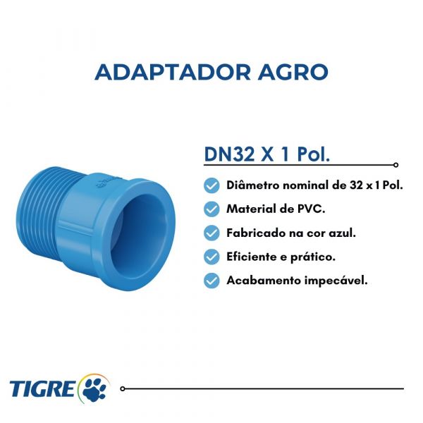 Adaptador Agro DN 32 x 1