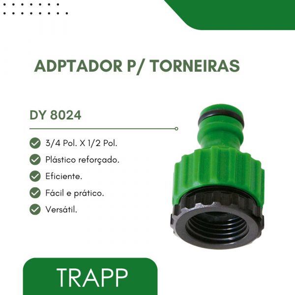 Adaptador Bico de engate para Torneira 1/2E 3/4TrappDy 8024