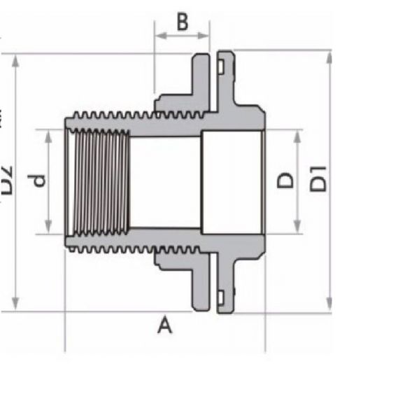 Adaptador Com Flange Caixa Água 40X1.1/4