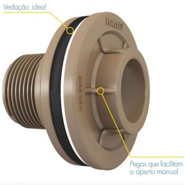 Adaptador com Flange Caixa D' Água 50x1.1/2 Fortlev