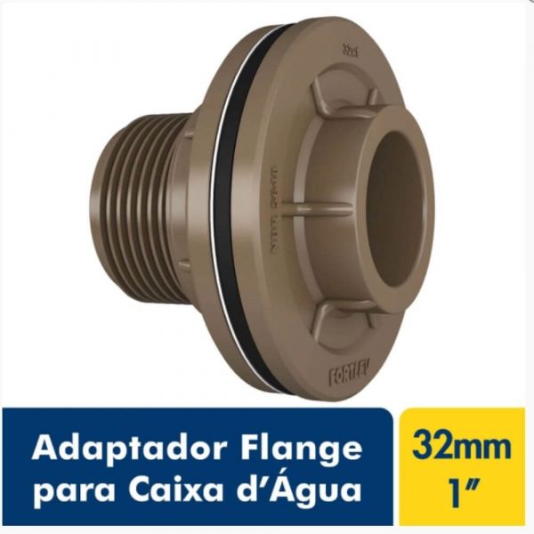Adaptador Com Flange Para Caixa Água 32X1 Fortlev