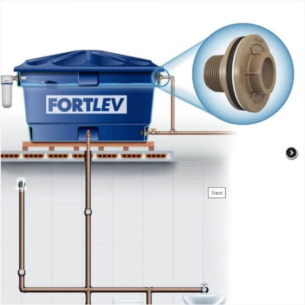 Adaptador com Flange Caixa D' Água 50x1.1/2 Fortlev