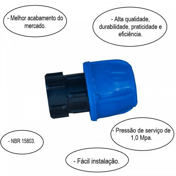 Adaptador de Compressão PP 32mm X 1'' Pabovi