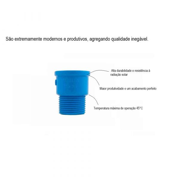 Adaptador Curto Para Irrigação 75X2.1/2” Viqua