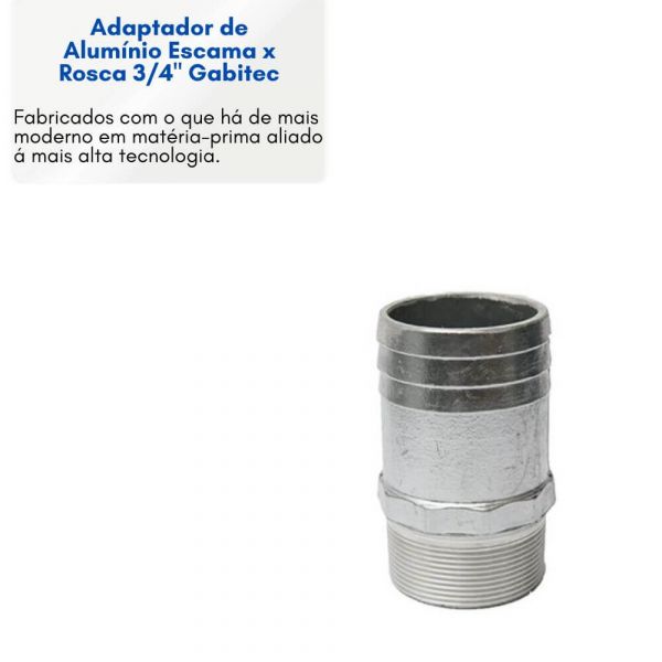 Adaptador de Alumínio Escama x Rosca 3/4