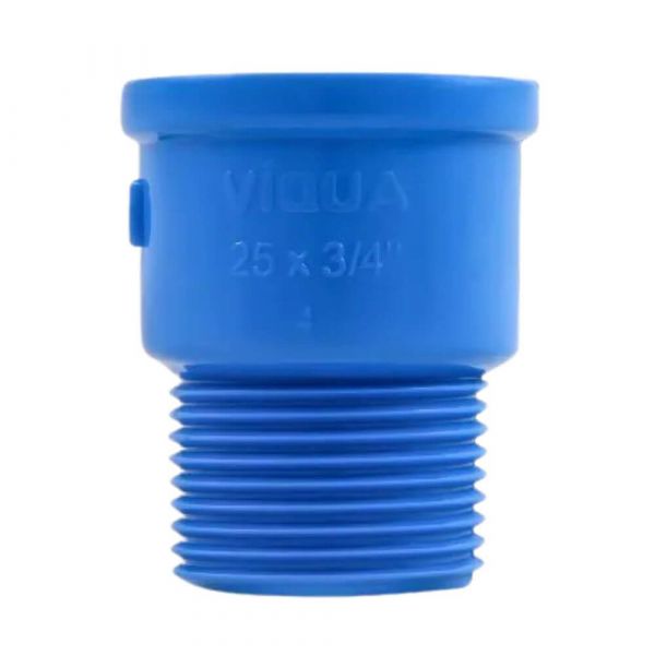Adaptador Luva Soldável Curto com Rosca Externa 25 x 3/4 Pol. Viqua