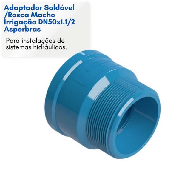 Adaptador Soldável x Rosca Macho Irrigação DN75x3 Asperbras