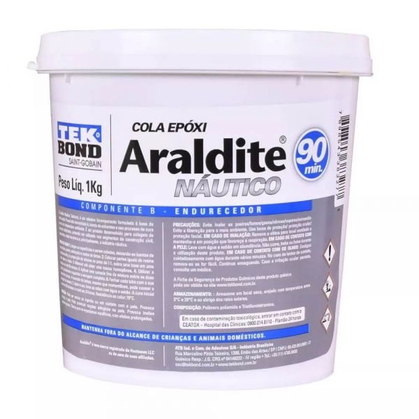 Adesivo Araldite Náutico 2 Kg Componente A e B Tekbond