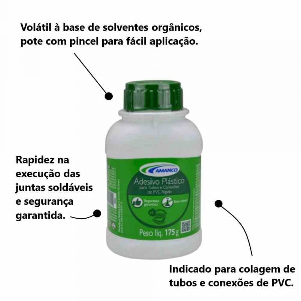 Adesivo Irrigação Com Pincel 175G Amanco 
