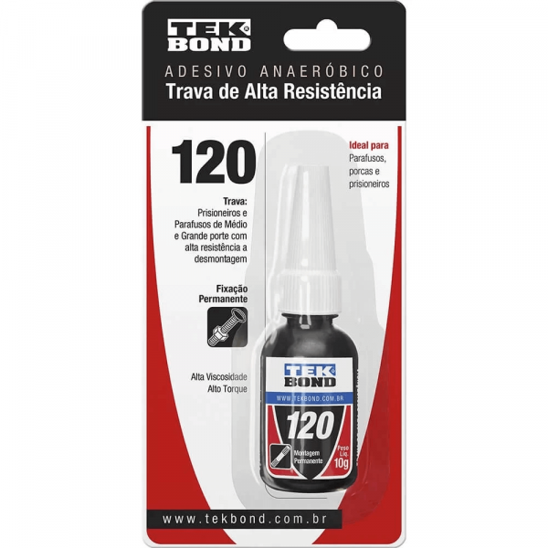 Adesivo Trava Parafuso AT 120 10g Vermelho TekBond