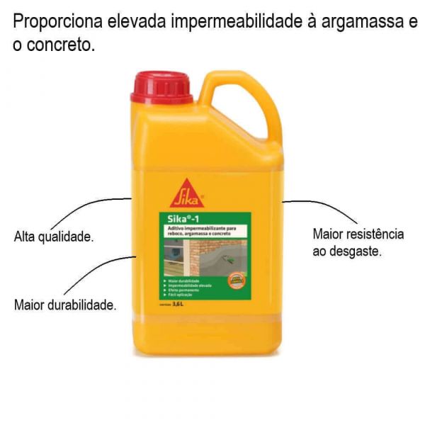 Aditivo Impermeabilizante 3,6 Litros Sika