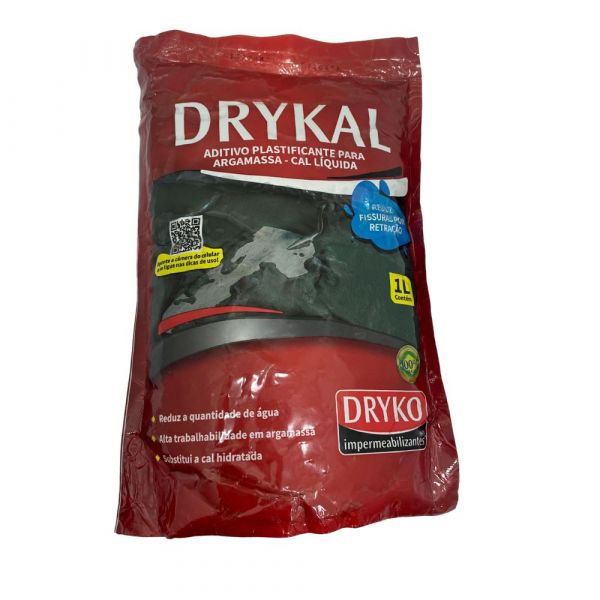 Aditivo Plastificante para Argamassa Drykal 1L Dryko