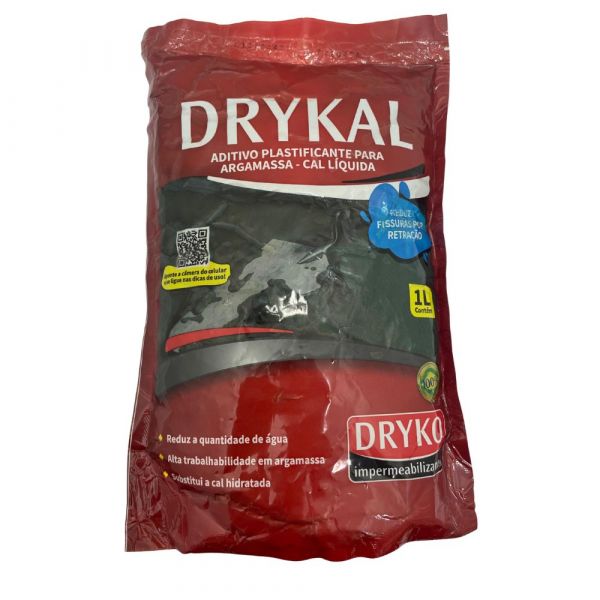 Aditivo Plastificante para Argamassa Drykal 1L Dryko