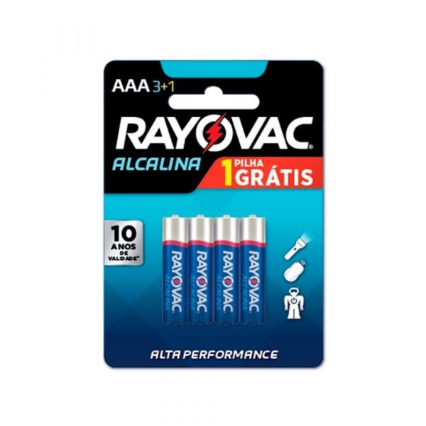 Pilha Alcalina AAA4 Rayovac