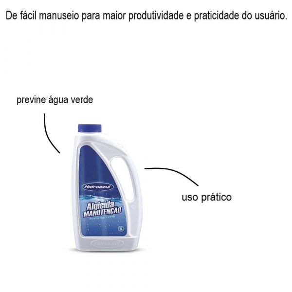 Algicida De Manutenção 1 Litro Hidroazul