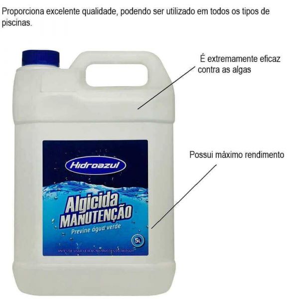 Algicida Manutenção 5 Litros Hidroazul