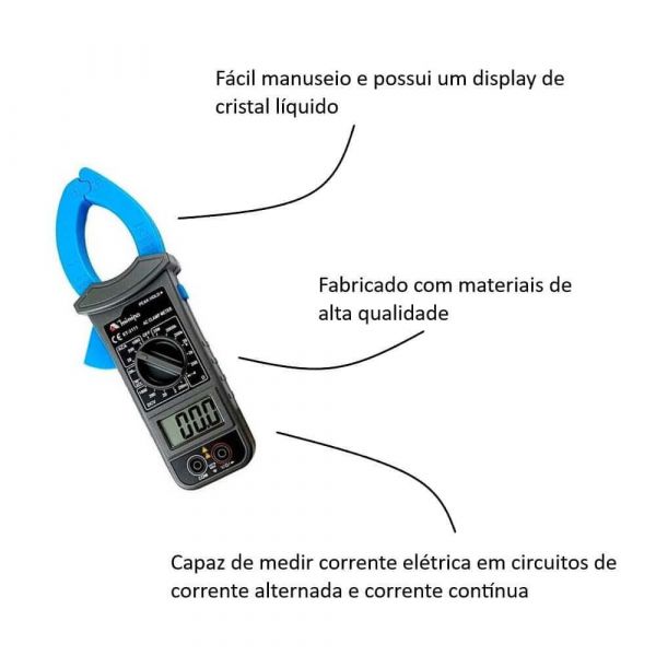 Alicate Amperímetro Digital Et3111 Minipa