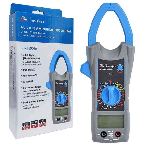 Alicate Amperímetro Digital ET-320IA Minipa