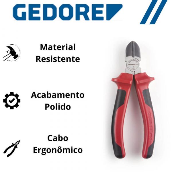 Alicate Corte Diagonal 6.1/2 Gedore Red 