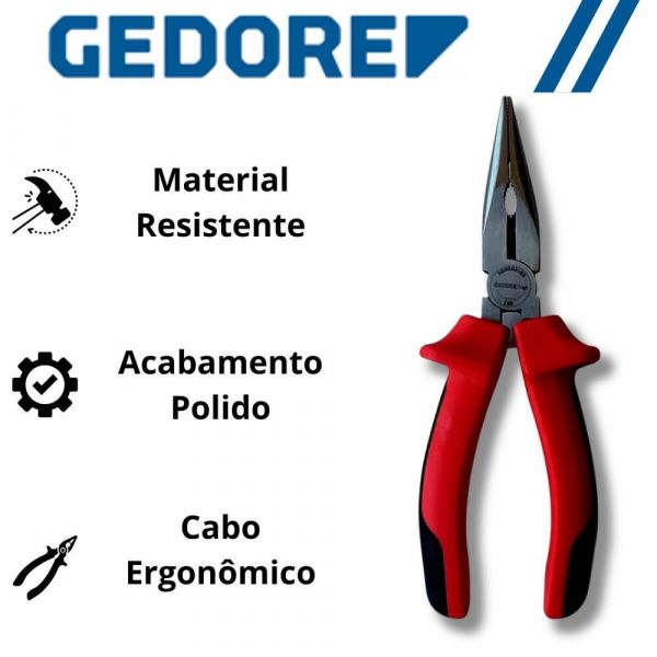 Alicate de Bico Reto Tipo Telefone 200mm 8