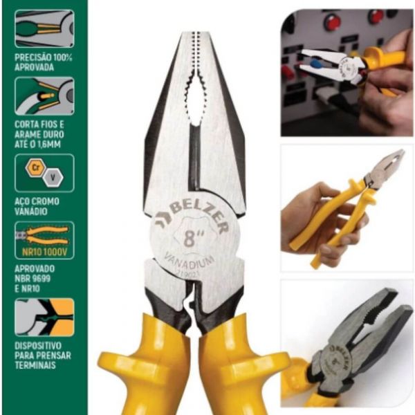 Alicate Profissional Eletricista 8'' Belzer