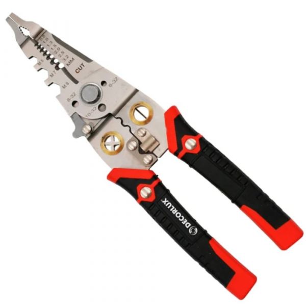 Alicate Multifunção 3 em 1 Vermelho 8 Pol. Decorlux