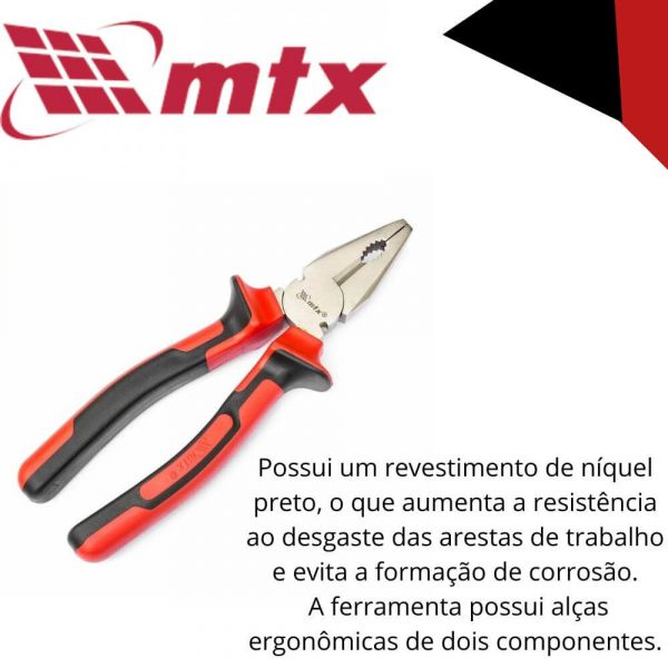 Alicate Universal 8 Polegadas 200 mm Niquelado - Mtx