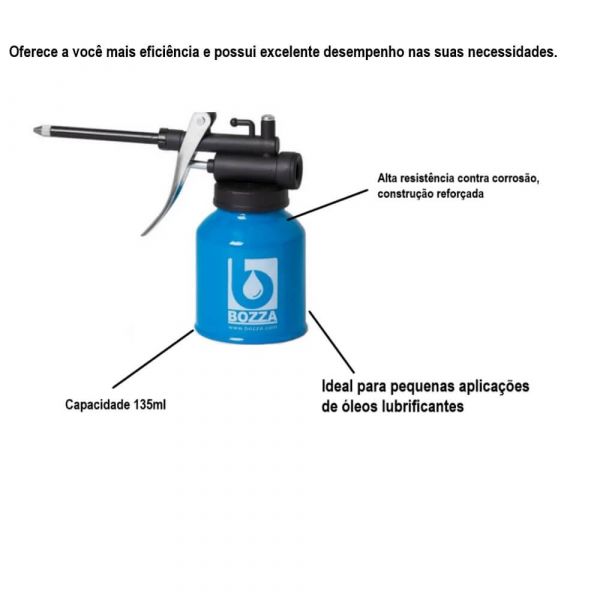 Almotolia Com Bico Rígido 135ml Bozza 