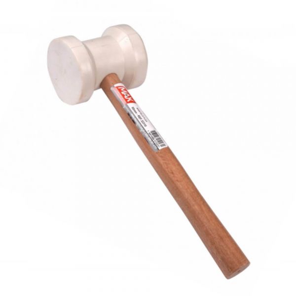 Martelo de Borracha Branco Com Cabo Madeira 40mm Momfort