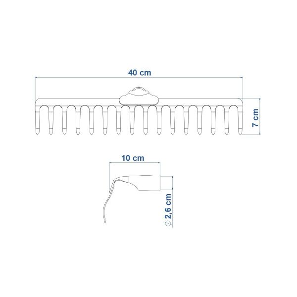 Rastelo/Ancinho Metálico 16 Dentes sem Cabo- Tramontina
