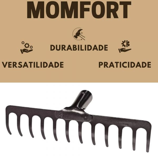 Ancinho Com 12 Dentes Sem Cabo Momfort 