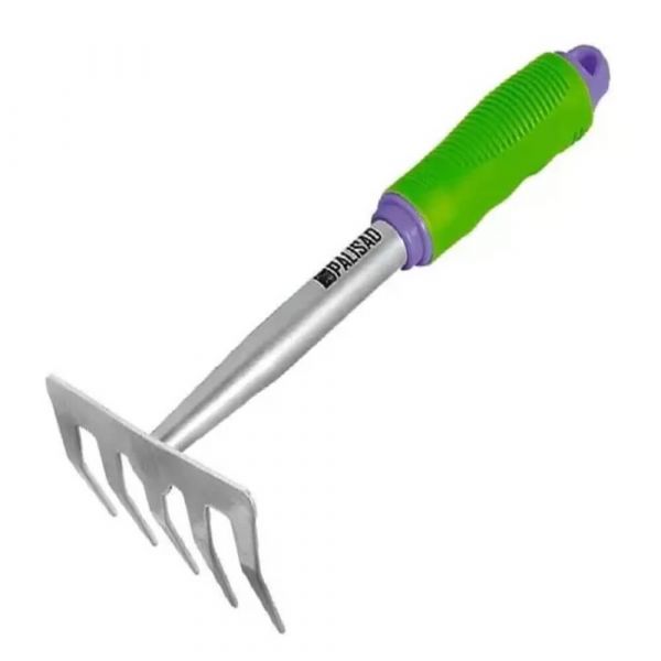 Ancinho Com 5 Dentes Para Jardim Com Cabo Emborrachado Palisad 