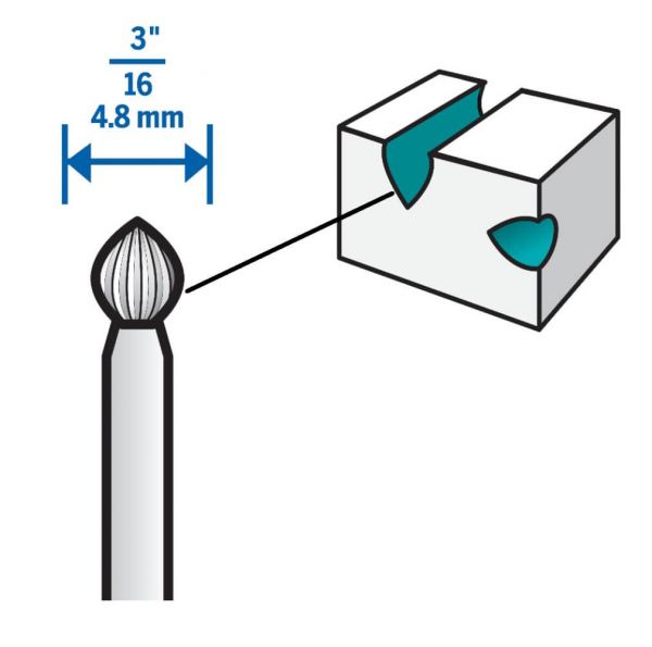 Dremel Escareador Para Esculpir De Ponta de 4,8mm Modelo 192