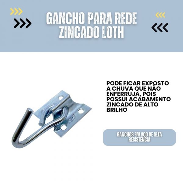 Gancho Para Rede Zincado Loth