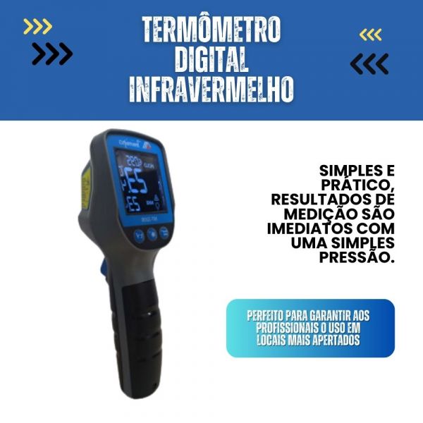 Termômetro Digital Infravermelho com Mira a Laser MT-320B Minipa
