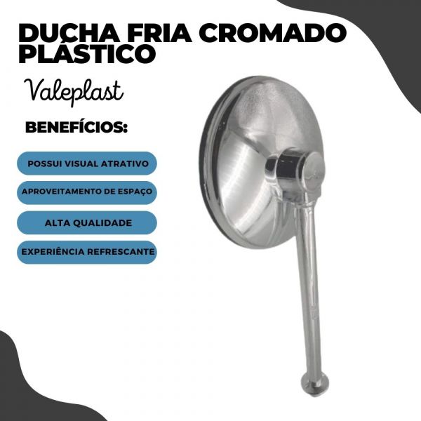 Ducha fria 225 mm Cromado Plástico Valeplast