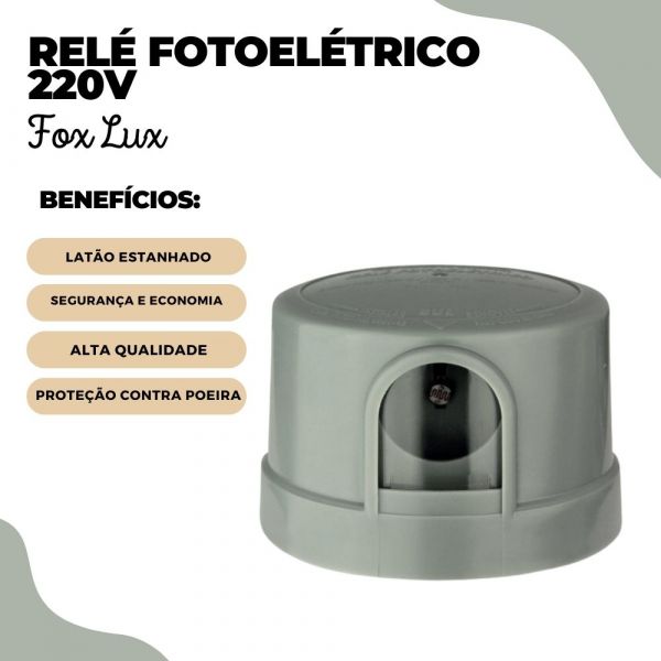 Relé Fotoelétrico 220V Fox Luxx