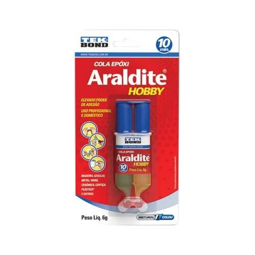 Adesivo Araldite Hobby 6g Seringa Blister Tek Bond