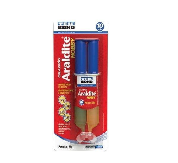 Adesivo Araldite Hobby 25g Seringa Blister Tek Bond