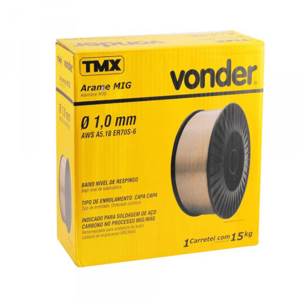 15Kg Arame de Solda Mig 1,00mm Vonder