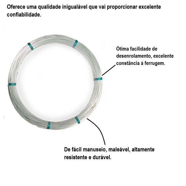 Arame Liso Para Cerca Elétrica Gdv 1000 Mt Belgo