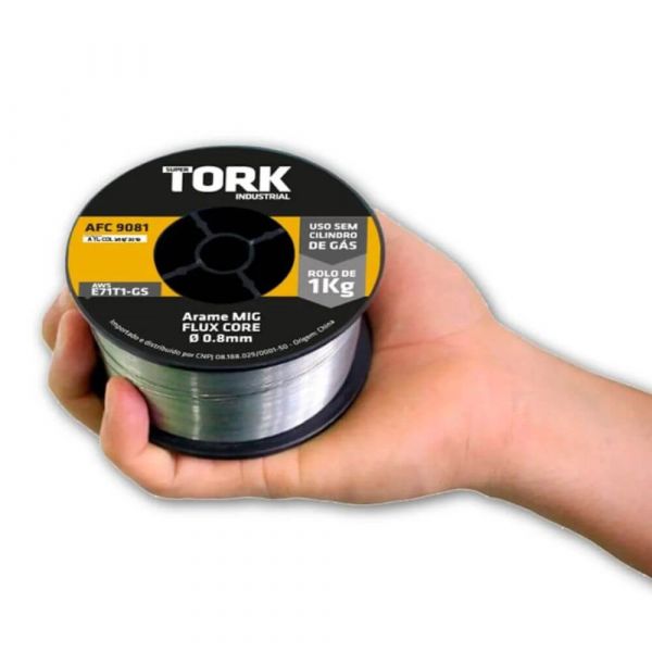Arame Solda MIG 0,8 mm 1Kg Sem Gás Fluxcore AFC-9081 Tork