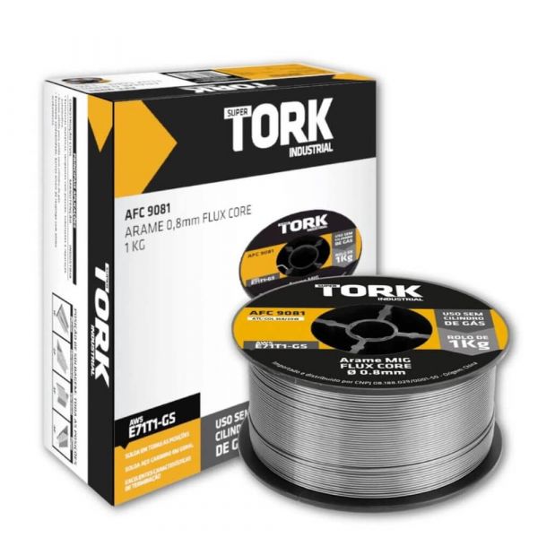 Arame Solda MIG 0,8 mm 1Kg Sem Gás Fluxcore AFC-9081 Tork