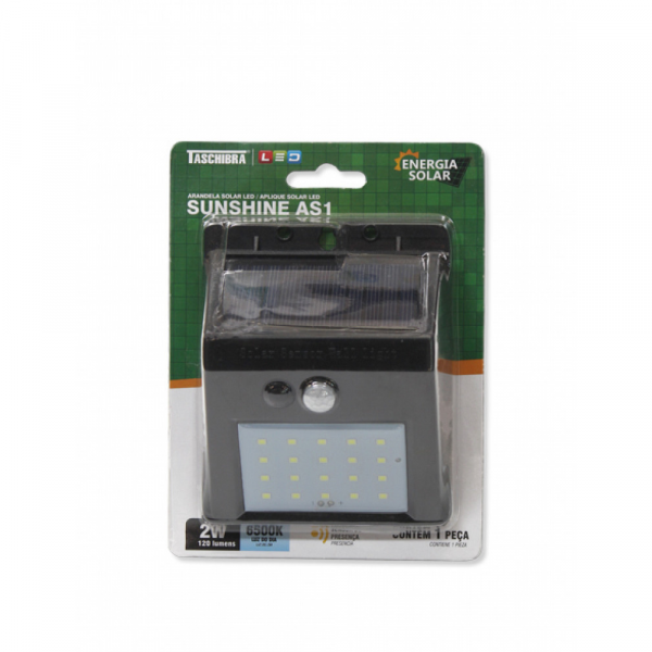 Arandela Solar Sunshine AS1 Led 2W Taschibra