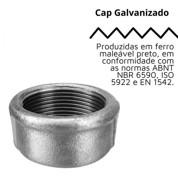 Cap Galvanizado 1/4” Fêmea Tupy 