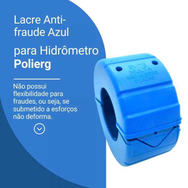 Lacre Anti-fraude Azul para Hidrômetro Polierg