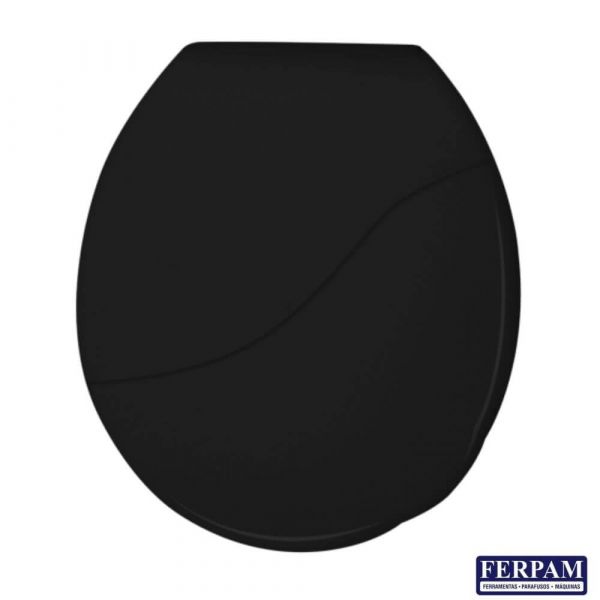 Assento Sanitário Almofadado Bellart Preto 696 Durin 